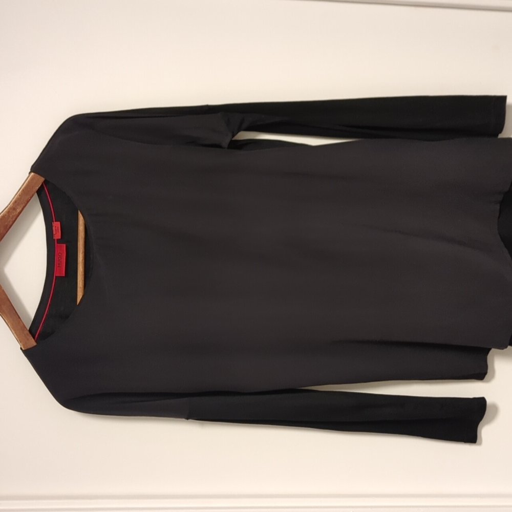 HUGO black long sleeved top